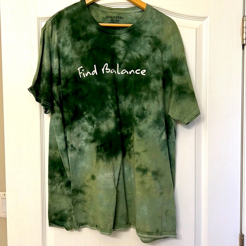 2XL Green Tie Dye Unisex Tee